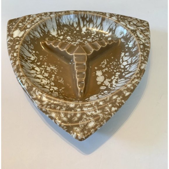 Mid century modern atomic Eames Era drip glaze ashtray MCM Decor spaceship retro - Picture 2 of 11